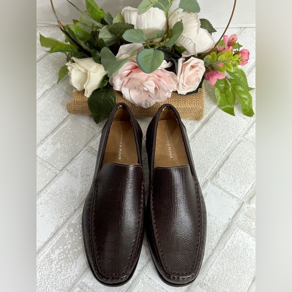 Donald J. Pliner Dark Brown Men's Slip-On Loafers